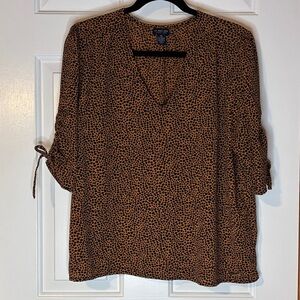 U.S. Polo Assn. Brown and Black Women's Blouse